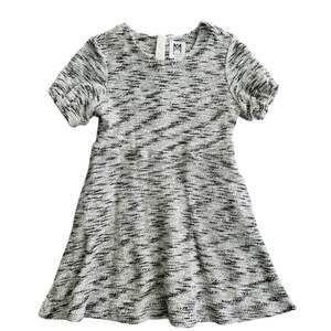 Milly Minis Girls Tweed Party Dress Size 10 Black White Party Holiday